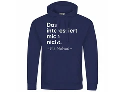deinshirt Kapuzenpullover Herren Das interessiert mich nicht. DIE BOHNE Dunkelblau