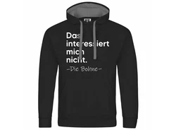 deinshirt Kapuzenpullover Herren Das interessiert mich nicht. DIE BOHNE Braun/Orange/Schwarz