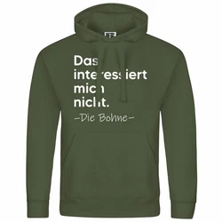 deinshirt Kapuzenpullover Herren Das interessiert mich nicht. DIE BOHNE Grün/Dunkelgrün