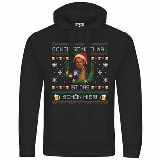 deinshirt Kapuzenpullover Scheie nochmal ist das schn hier Mit Print Motiv Schwarz deinshirt Kapuzenpullover Scheie nochmal ist das schn hier Mit Print Motiv Schwarz