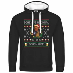 deinshirt Kapuzenpullover Scheie nochmal ist das schn hier Mit Print Motiv Schwarz/Braun