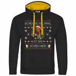 deinshirt Kapuzenpullover Scheie nochmal ist das schn hier Mit Print Motiv Schwarz/Lila/Rot/Dunkelblau