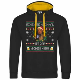 Kapuzenpullover Herren Kapuzenpullover Scheie nochmal ist das schn hier Mit Print Motiv, Grafik