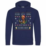 deinshirt Kapuzenpullover Scheie nochmal ist das schn hier Mit Print Motiv Dunkelblau/Blau/Schwarz/Rot