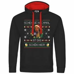 deinshirt Kapuzenpullover Scheie nochmal ist das schn hier Mit Print Motiv Schwarz/Rot/Dunkelrot