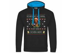 deinshirt Kapuzenpullover Scheie nochmal ist das schn hier Mit Print Motiv Schwarz