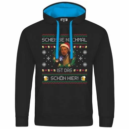Kapuzenpullover Herren Kapuzenpullover Scheie nochmal ist das schn hier Mit Print Motiv, Grafik