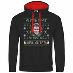 deinshirt Kapuzenpullover SUPER FEST Mit Print Grafik Silber