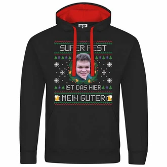 deinshirt Kapuzenpullover SUPER FEST Mit Print Grafik Silber