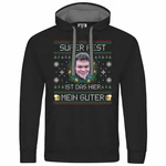 deinshirt Kapuzenpullover SUPER FEST Mit Print Grafik Silber
