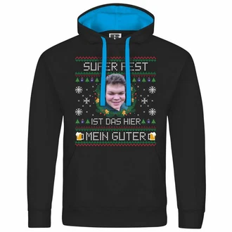 deinshirt Kapuzenpullover SUPER FEST Mit Print Grafik