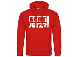 deinshirt Kapuzenpullover Herren Echt jetzt Mit Print Motiv Schwarz/Rot