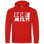 deinshirt Kapuzenpullover Herren Echt jetzt Mit Print Motiv Schwarz/Rot