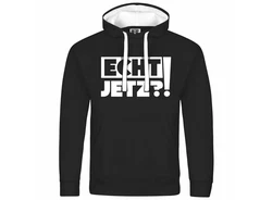 deinshirt Kapuzenpullover Herren Echt jetzt Mit Print Motiv Schwarz