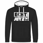 deinshirt Kapuzenpullover Herren Echt jetzt Mit Print Motiv Schwarz
