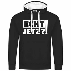 deinshirt Kapuzenpullover Herren Echt jetzt Mit Print Motiv Schwarz