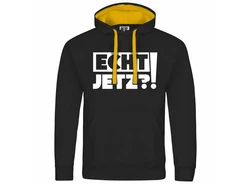 deinshirt Kapuzenpullover Herren Echt jetzt Mit Print Motiv Schwarz