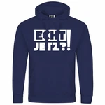 deinshirt Kapuzenpullover Herren Echt jetzt Mit Print Motiv Schwarz/Dunkelblau