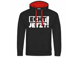 deinshirt Kapuzenpullover Herren Echt jetzt Mit Print Motiv Schwarz