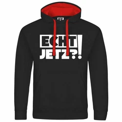 deinshirt Kapuzenpullover Herren Echt jetzt Mit Print Motiv Schwarz