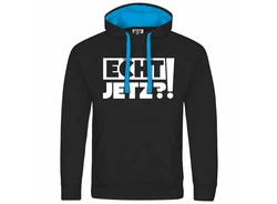 deinshirt Kapuzenpullover Herren Echt jetzt Mit Print Motiv Schwarz