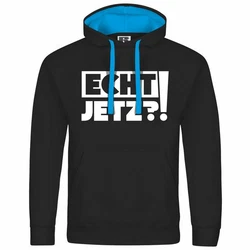 deinshirt Kapuzenpullover Herren Echt jetzt Mit Print Motiv Schwarz