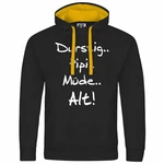 deinshirt Kapuzenpullover Durstig pipi mde alt Braun/Grau/Schwarz/Gelb/Lila/Dunkelgrau