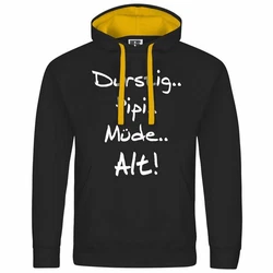 deinshirt Kapuzenpullover Durstig pipi mde alt Braun/Grau/Schwarz/Gelb/Lila/Dunkelgrau