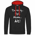 deinshirt Kapuzenpullover Durstig pipi mde alt Grau/Dunkelrot/Braun/Rot/Schwarz/Lila