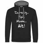 deinshirt Kapuzenpullover Durstig pipi mde alt Grau/Braun/Schwarz/Dunkelgrau/Lila