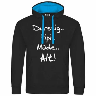 deinshirt Kapuzenpullover Durstig pipi mde alt