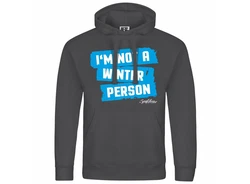 deinshirt Kapuzenpullover Herren Im not a winter person Hellblau