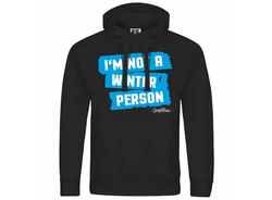 deinshirt Kapuzenpullover Herren Im not a winter person Hellblau/Schwarz/Blau