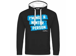 deinshirt Kapuzenpullover Herren Im not a winter person Schwarz/Blau/Weiß