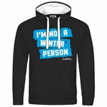 deinshirt Kapuzenpullover Herren Im not a winter person Schwarz/Blau/Weiß