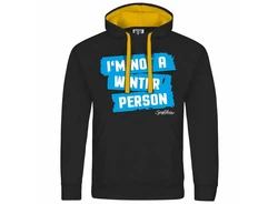 deinshirt Kapuzenpullover Herren Im not a winter person Blau/Schwarz/Gelb/Braun