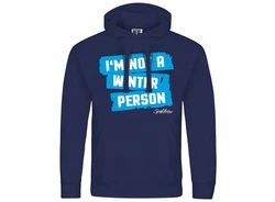 deinshirt Kapuzenpullover Herren Im not a winter person Hellblau/Blau/Dunkelblau