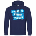deinshirt Kapuzenpullover Herren Im not a winter person Hellblau/Blau/Dunkelblau