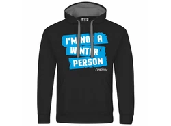 deinshirt Kapuzenpullover Herren Im not a winter person Hellblau/Schwarz