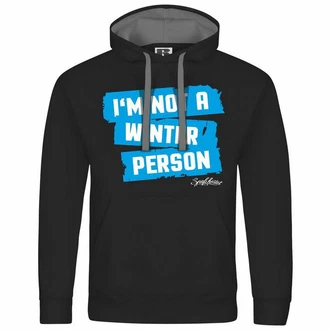 deinshirt Kapuzenpullover Herren Im not a winter person Hellblau/Schwarz