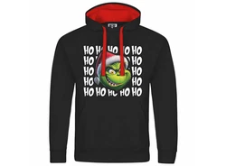 deinshirt Kapuzenpullover Herren Ho Ho Ho Grinch Schwarz/Rot/Grün