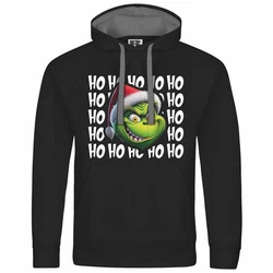 deinshirt Kapuzenpullover Herren Ho Ho Ho Grinch Grün/Schwarz