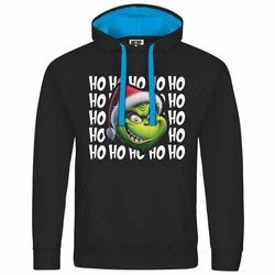 deinshirt Kapuzenpullover Herren Ho Ho Ho Grinch Grün/Schwarz