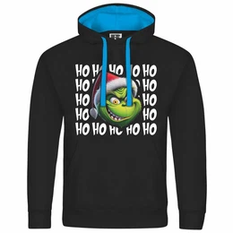 Kapuzenpullover Herren Kapuzenpullover Ho Ho Ho Grinch Mit Print Motiv, Grafik