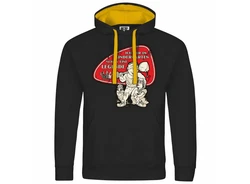 deinshirt Kapuzenpullover Herren Ich war im Kindergarten schon eine Legende Gelb/Schwarz/Creme/Beige