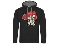 deinshirt Kapuzenpullover Herren Ich war im Kindergarten schon eine Legende Rot/Beige/Schwarz