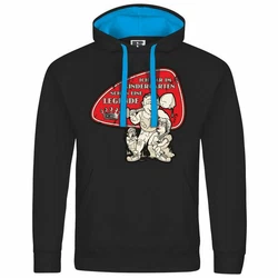deinshirt Kapuzenpullover Herren Ich war im Kindergarten schon eine Legende Rot/Schwarz/Beige