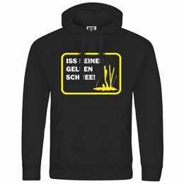 Kapuzenpullover Herren Kapuzenpullover Iss keinen gelben Schnee Mit Print Motiv, Grafik