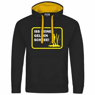 deinshirt Kapuzenpullover Iss keinen gelben Schnee Mit Print Motiv gelb