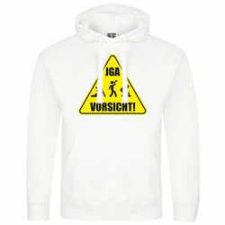 deinshirt Kapuzenpullover Junggesellenabschied Weiß/Gelb